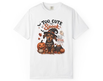 Halloween Dog Shirt, Garment-Dyed 100% Ring-Spun Cotton Relaxed Fit