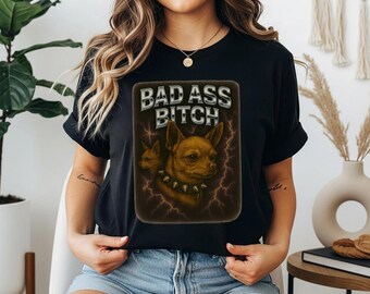 Chihuahua Shirt, Comfort Colors® Garment-Dyed Cotton with Spiked Collar Graphic