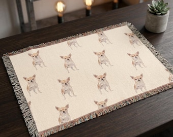 Chihuahua-Decke, 100 % Baumwolle, gewebt | Druck oder Fotofinish