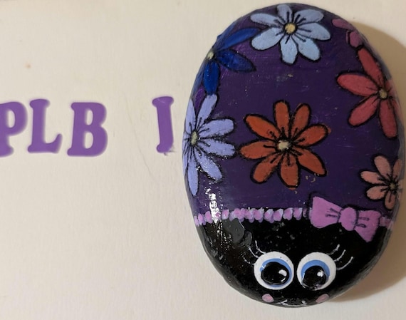 Ladybug handpainted stones. Medium size.