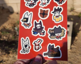 Foglio di adesivi impermeabili 4x6 con gatti di TF2 - sciocchi :3