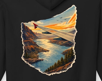 Patagonia Hoodie | Airplane View Hoodie | Landscape Sunset