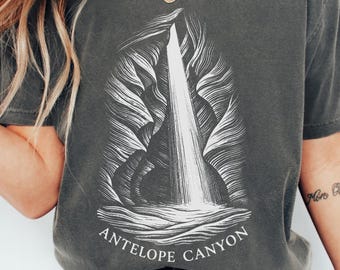 Antelope Canyon Etched Light Beam T-shirt | Comfort Colors Tee Canyon Graphic