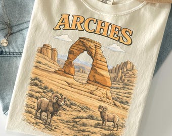 Arches Park Arch T-Shirt, National Park, Desert Landscape, Wildlife