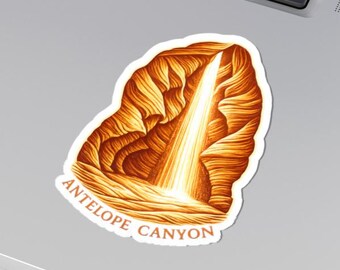Antelope Canyon light beam Sticker | Scenic Slot Canyon decal