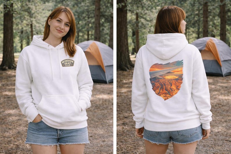 Grand Canyon Hoodie | Airplane View Travel Hoodie image 2