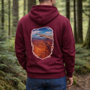 Grand Canyon Hoodie | Airplane View Travel Hoodie image 7