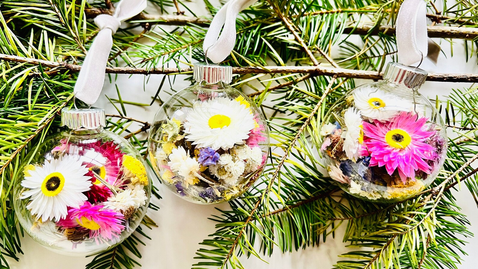 Dried Flower Ornament Christmas Tree Ornaments Dried - Etsy