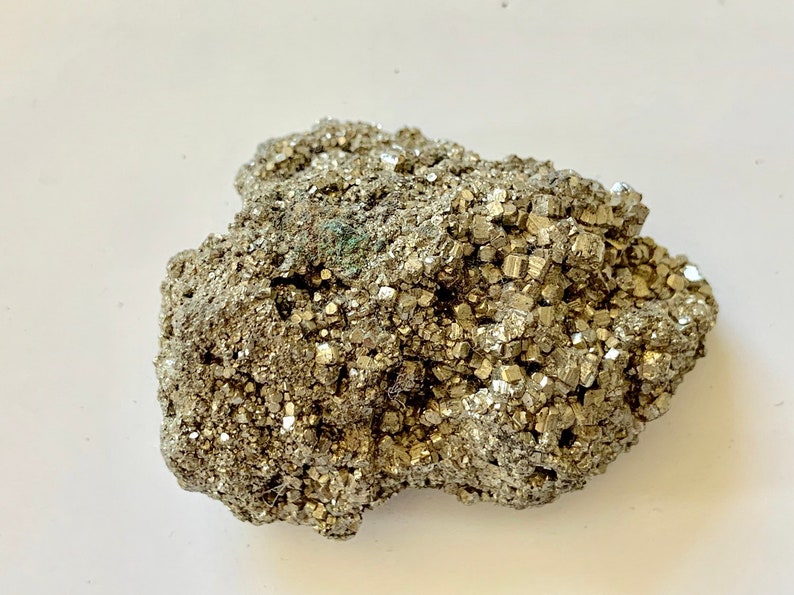 Bridal Gift Box Mineral Box Small White Lacquer box with a pretty Pyrite Gift Box