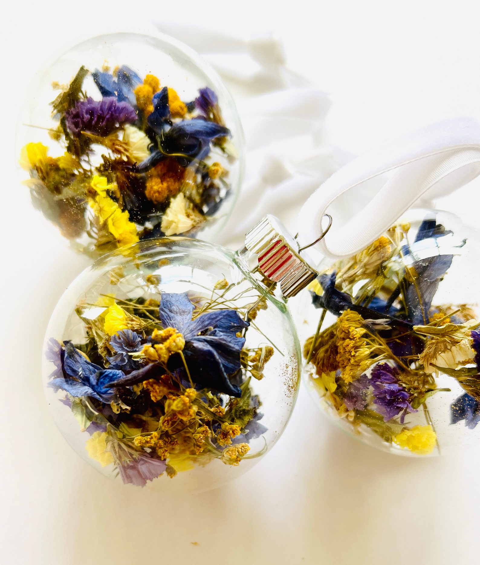 Dried Flower Ornament Christmas Tree Ornaments Dried Etsy