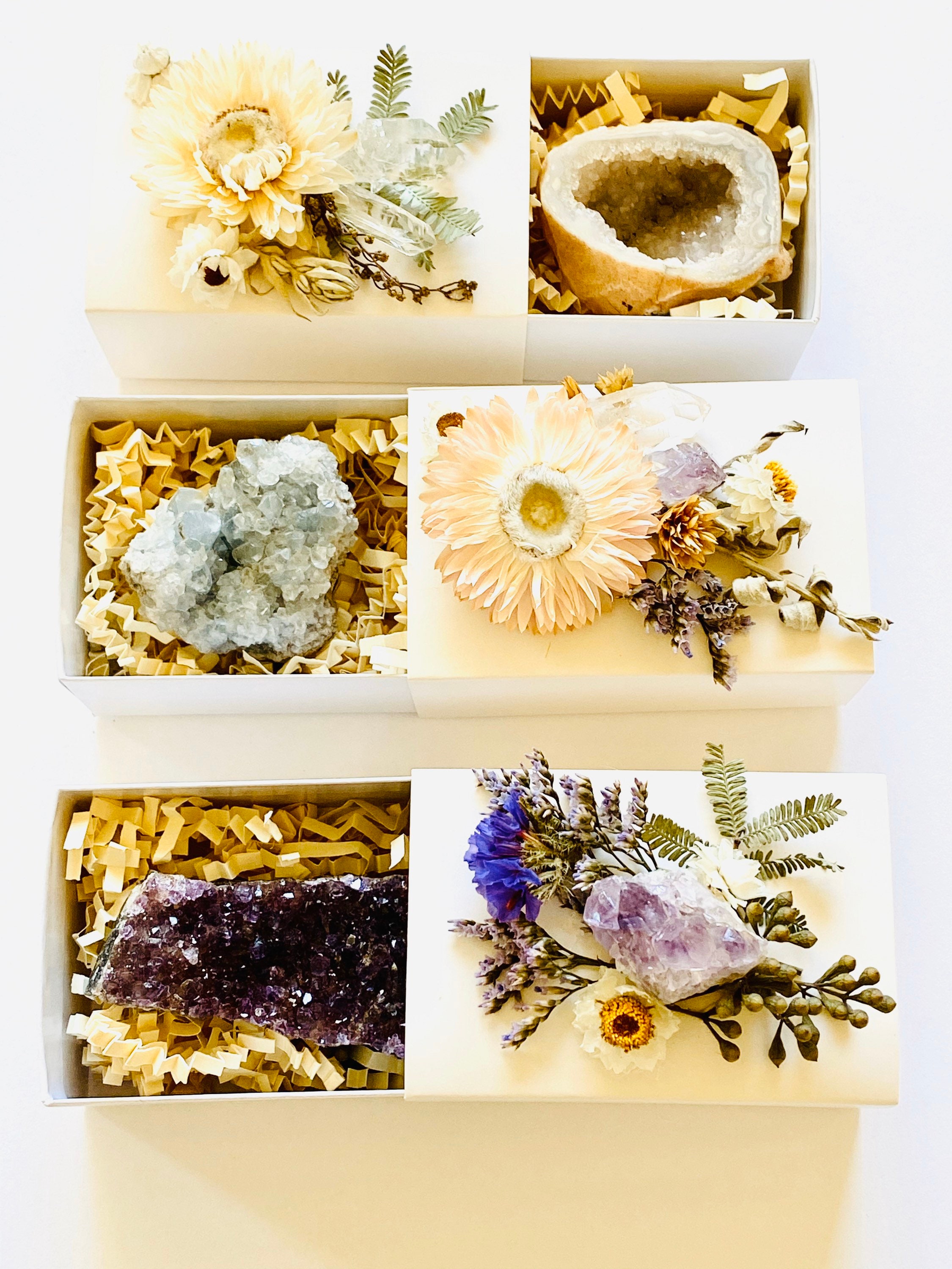 Crystal Gift Box Geode Crystal Gift Box Get Well Soon Etsy