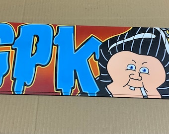 Garbage Pail Kids Greaser Greg / Chris Hiss “GPK”sign room decor