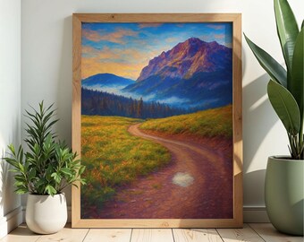 Wildblumen Wand Kunst zum ausdrucken, Berg Natur Druck, Wandern, Crested Butte, Colorado, Instant Download