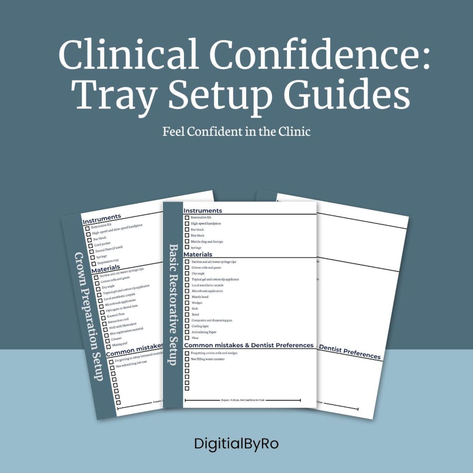 Dental Assisting Tray Setup Study Guide |printable | Editable Canva ...