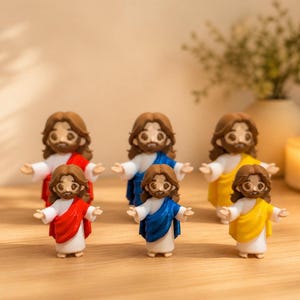 Pocket Jesus Figurine | Chibi Style Prayer Buddy for Kids, Faith Keepsake