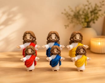 Pocket Jesus Figurine | Chibi Style Prayer Buddy for Kids, Faith Keepsake