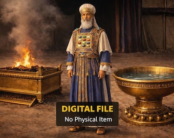 Tabernacle Courtyard & High Priest 3D Models – Biblical Sanctuary 3d print Files (STL) BUNDLE