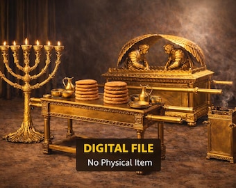 Tabernacle Holy Place Furniture STL BUNDLE – Ark, Lampstand, Table of Showbread, Incense Altar