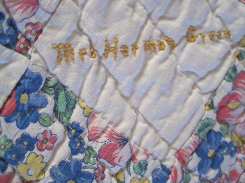 Beautiful Antique Quilt Hand Pieced Hand Quilted Etsy