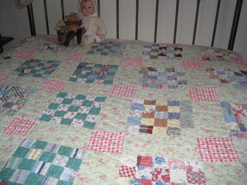 Beautiful Antique Quilt Hand Pieced Hand Quilted Etsy