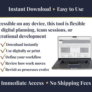 Process Mapping Worksheet - Workflow Clarity & Leadership Planning Tool (Printable + Digital PDF) image 4