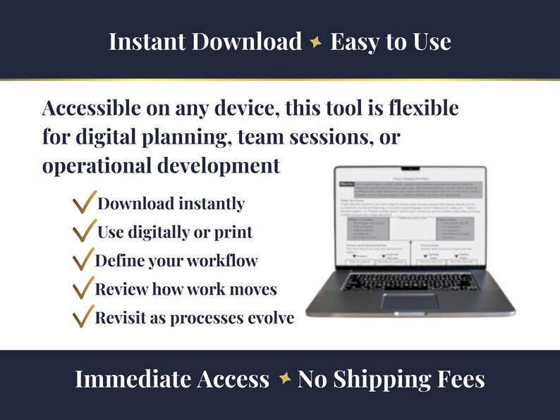 Process Mapping Worksheet - Workflow Clarity & Leadership Planning Tool (Printable + Digital PDF) image 4