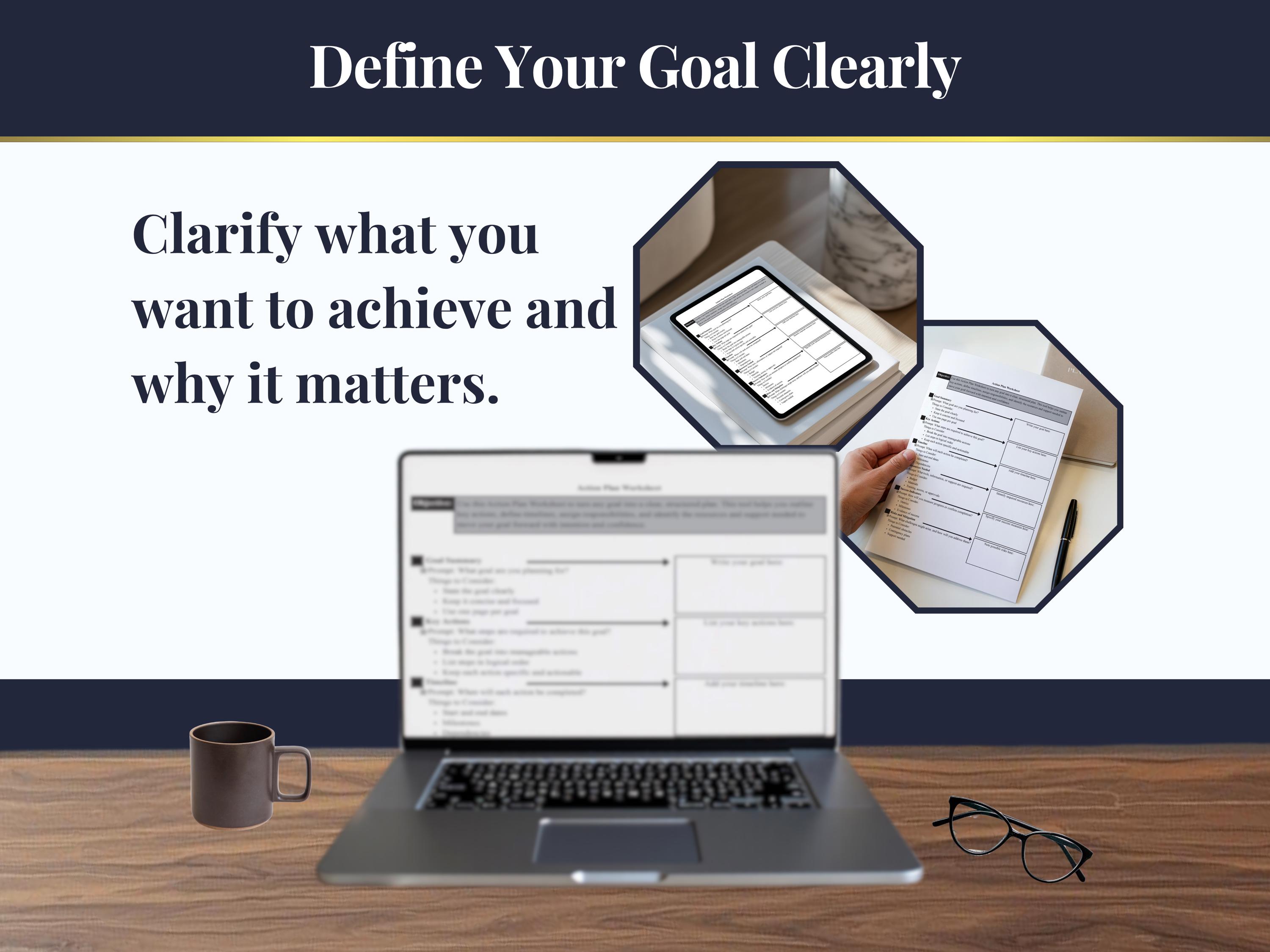 Action Plan Worksheet - Goal‑setting and Execution Tool (printable ...
