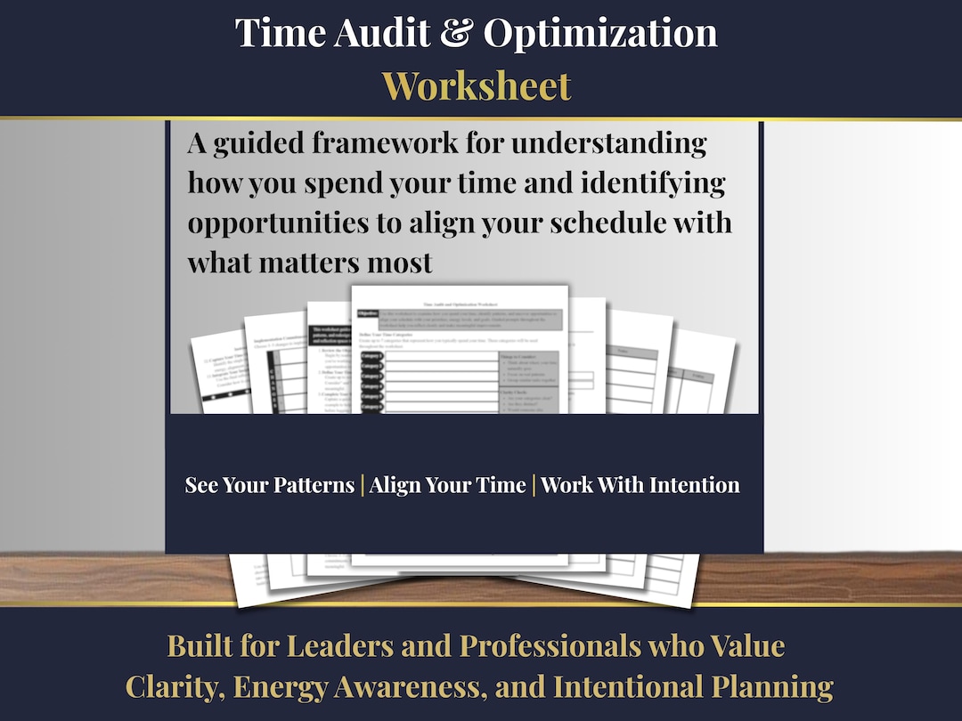 Optimization Worksheet.pdf Time Audit and Optimization Worksheet - Productivity and Clarity Tool ...