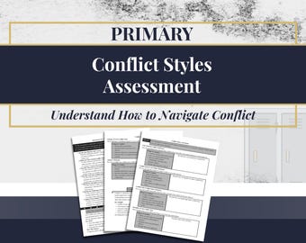 Conflict Styles Assessment - Leadership & Communication Tool (Printable + Digital PDF)