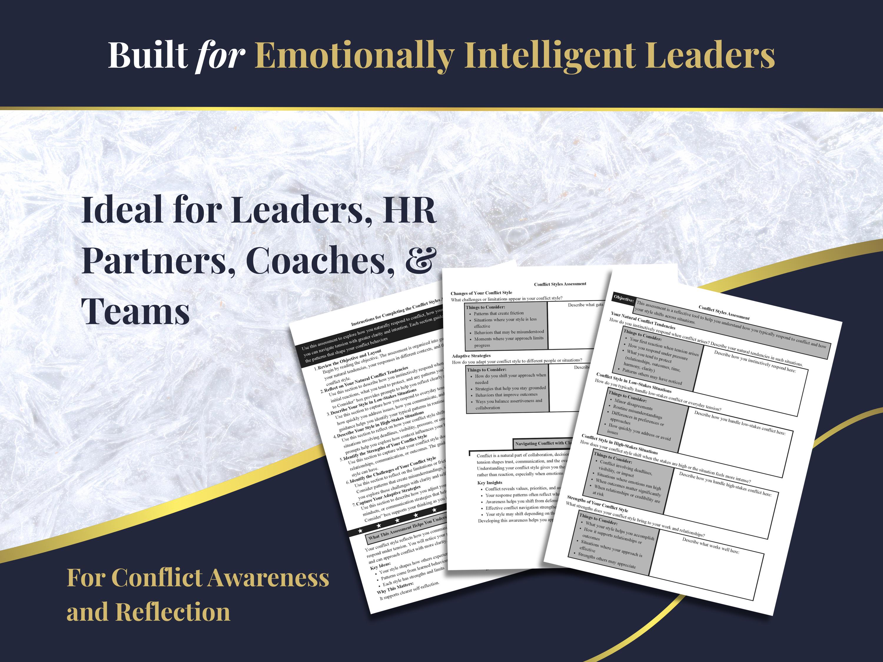 Conflict Styles Assessment - Leadership & Communication Tool (printable ...