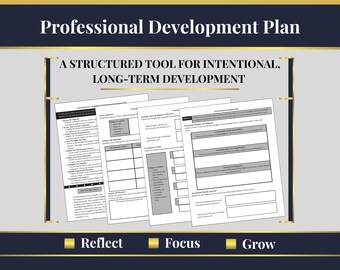 Professional Development Plan - Leadership Growth & Career Clarity Tool (Printable + Digital PDF)
