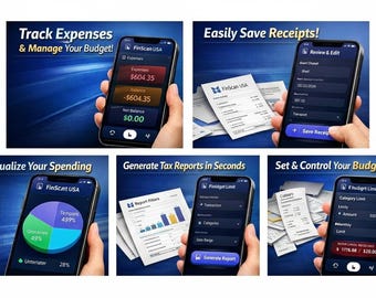 Small Business Expense Tracker | Receipt Organizer (Digital Download)
