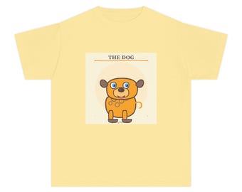 The Dog Cartoon Puppy Youth Tee | Cute Kids Dog Illustration
