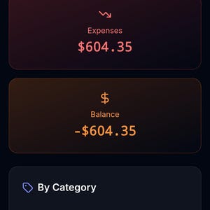 May include: A mobile app interface displaying financial data. The top section shows "FinScan USA" and a balance of $0.00. Below are expense and balance summaries, along with a breakdown by category, including transport, groceries, and uncategorized expenses.