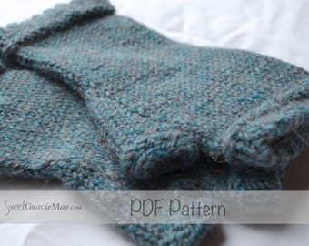 PDF FILE - Dorset Mitts Adult Size - Handwarmer Knitting Pattern - Fingerless Mitts Knitting patterns