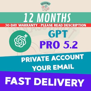 ChatGPT Pro Espace de travail GPT-5.4 | Accès pendant 1 an | Adresse e-mail personnelle | LIRE LA DESCRIPTION