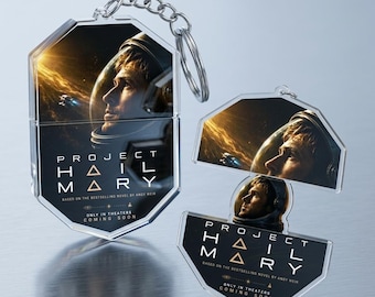 Porte-clés en acrylique Je vous salue, Mary en acrylique, breloque en acrylique inspiré du film, cadeau d'explorateur de l'espace de science-fiction, marchandise livresque, porte-clés d'astronaute