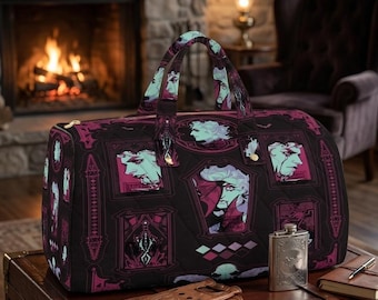 Sac polochon vampire - Week-end de style gothique, sac de voyage Dark Fantasy, bagage esthétique sorcière pour le voyage, sac à main unique