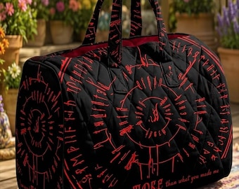 Sac de week-end gothique Rune, sac de voyage personnalisé Dark Fantasy, sac fourre-tout Witchy, cadeau esthétique horreur