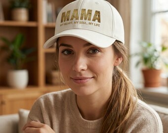 Gorra de béisbol para mamá, poliéster, ajuste regulable, gorra personalizada