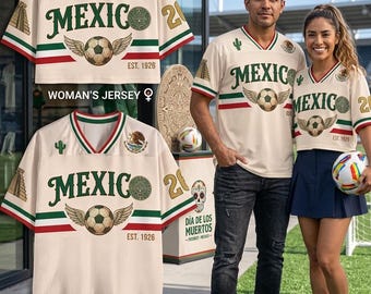 Mexico Football Jersey Custom Soccer Shirt Personalized Name Number Vintage World Cup Fan Apparel Gift