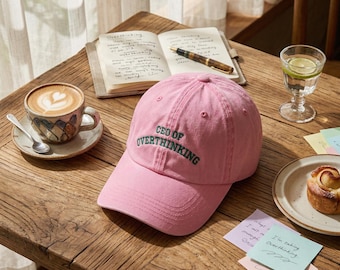 CEO of Overthinking Embroidered Cap, Funny Slogan Baseball Hat