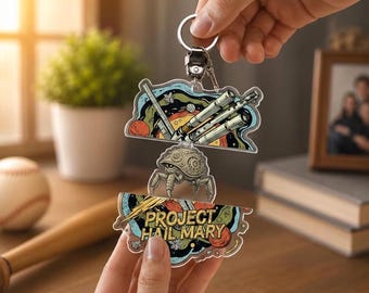 Porte-clés curseur Project Je vous salue, breloque en acrylique Rocky Space, porte-clés mobile science-fiction, cadeau livre Andy Weir, accessoire livresque unique