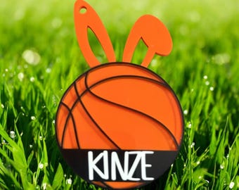 Basketball-Sports Easter Basket Tag-SVG-File ONLY-Commercial Use