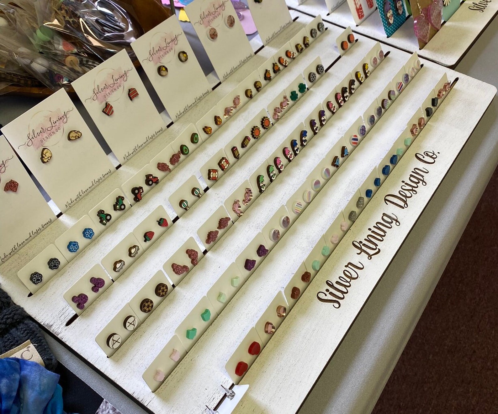 Earring Display Card Flat Rack Display SVG Filecraft Show Etsy