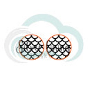 Mermaid Scale Studs-Leopard Print Studs-Laser Earring SVG File-FILE ONLY-Commercial Use