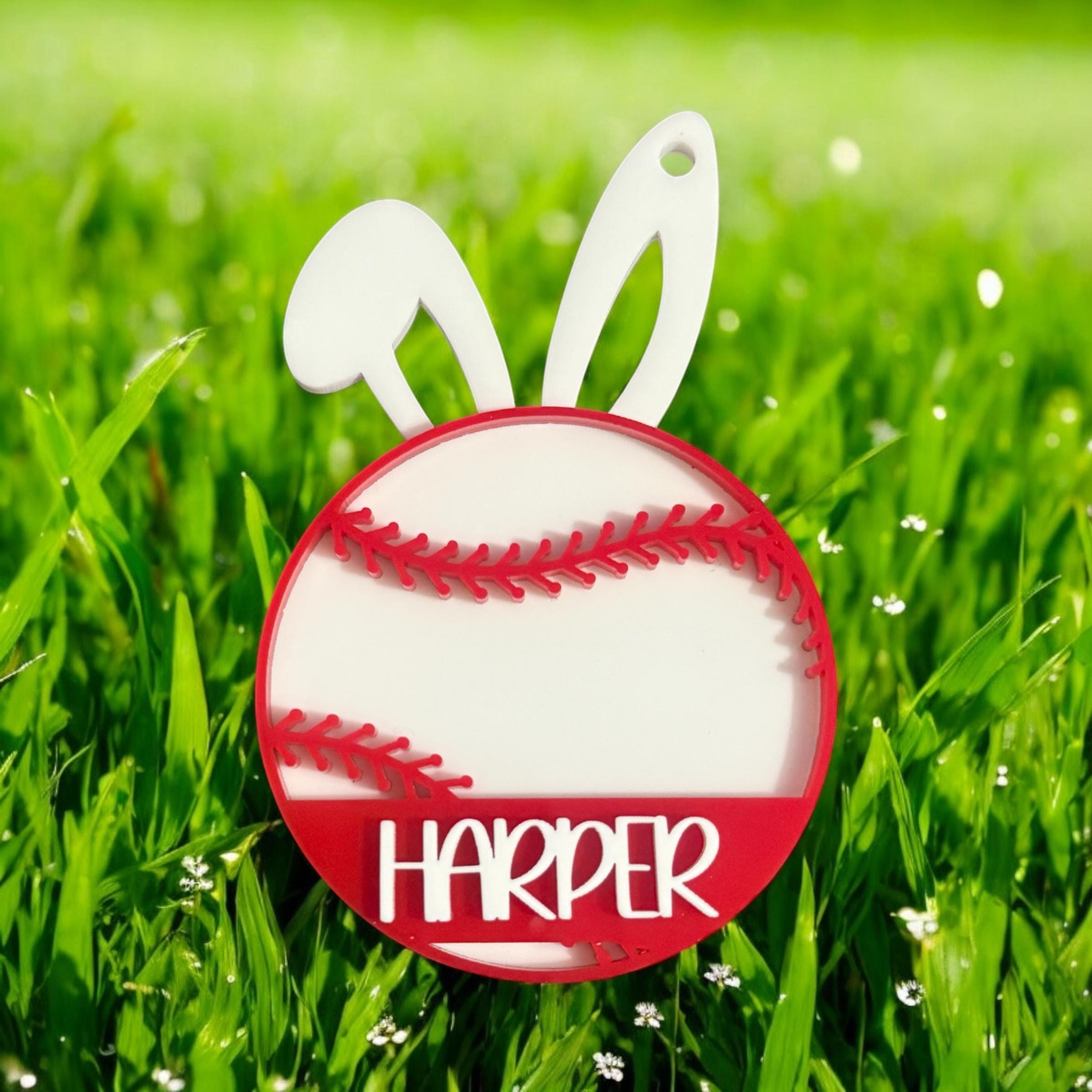 Softball/Baseball-Sports Easter Basket Tag-SVG-File ONLY-Commercial Use