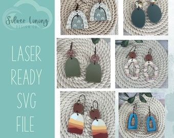 Boho Geometric SubShape Earring Huge Bundle- Patternply/Printed Acrylic-Sublimation-SVG-File ONLY-Commercial Use