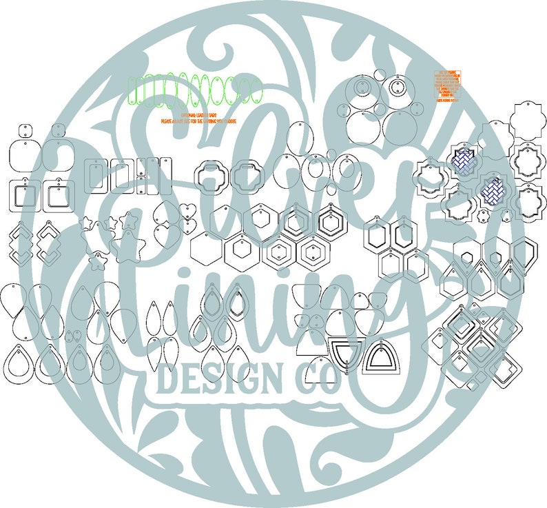 May include: A circular design with a light blue background and a white floral pattern. The text "Silver Lining Design Co." is written in a stylized font.