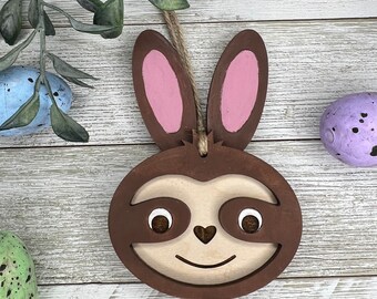 Sloth Bunny Easter Basket Tag-SVG-File ONLY-Commercial Use